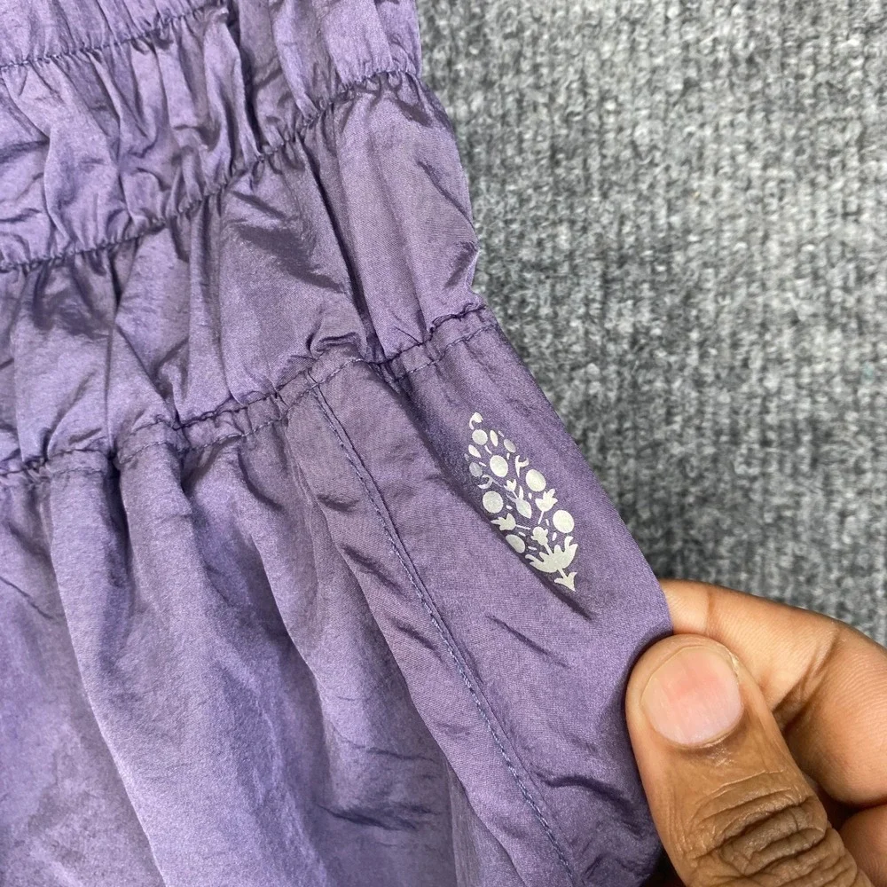 FP Movement Free People The Way Home Shorts Purple High Rise Smocked Waist M - Picture 2 of 7